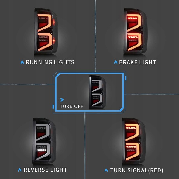 VLAND 25P291-1 LDCT.. mhm Комплект задніх ліхтарів Vland Led Tuning USA Chevrolet Silverado 3 III 2014-2019 z24