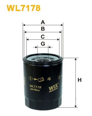 WL7178 WIX FILTERS Фільтр оливи