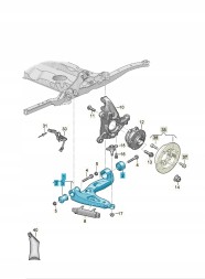 Volkswagen OE 2N0407151M Поперечний важіль ASO VW