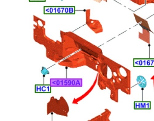 Ford OE 2360118 ІЗОЛЯЦІЯ - ПЕРЕДНЯ ПЕРЕГОРОДКА