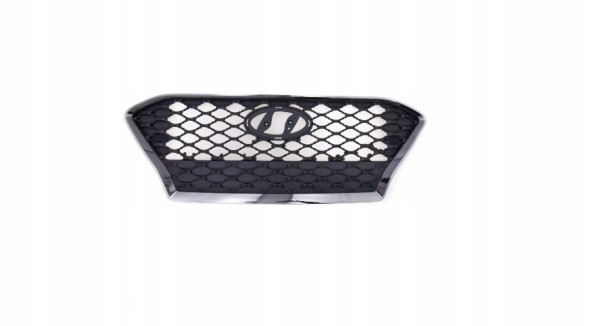 Китай HYUNDAI KONA 17-20 GRILL ATRAPA CZARNY Z SREBRNĄ RAMKĄ NOWY HYUNDAI KONA I 17-20 РЕШІТКА РАДІАТОРА ЧОРНА З СРІБНОЮ РАМКОЮ НОВА