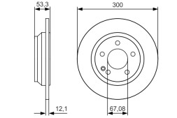 0986479D12 BOSCH Диск гальмівний