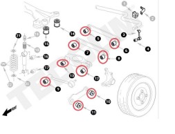 Maxgear CW202 САЙЛЕНТБЛОК ЗАДНЬОГО РЫЧАГА MERCEDES W202 КОМПЛЕКТ 18 ШТ!