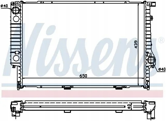 Nissens 60747A Охолоджувач води 60747а nissens bmw 5 7 8 e31 e32