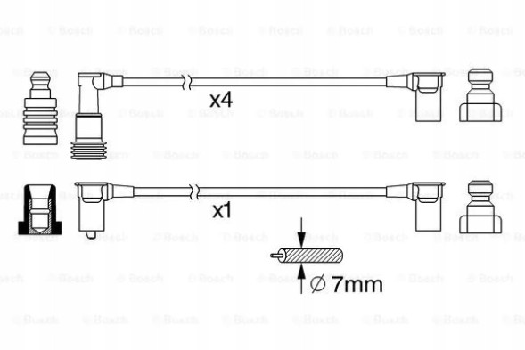 Bosch 0 986 356 377 Bosch 0 986 356 377 комплект проводів запалювання