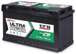 Ultra Power EUP-95-1 Акумуляторна батарея 12в 95ah 850a p+ efb start-stop ultra power eup-95-1