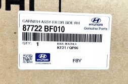 Hyundai OE 87722-BF010 Накладка на дверну лиштву ПРАВА передня Hyundai KONA 2023+ НОВА ОЕ