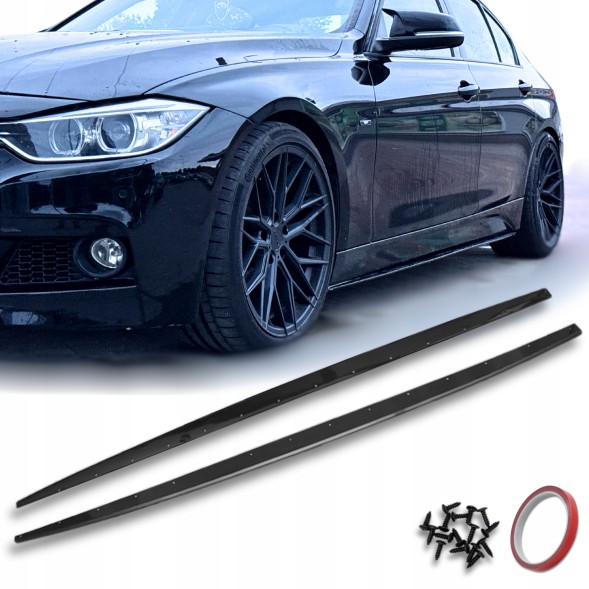 Китай Dokładki boczne BMW F30 F31 Накладки на пороги BMW F30 F31 Black Piano, бічні спідниці порогів