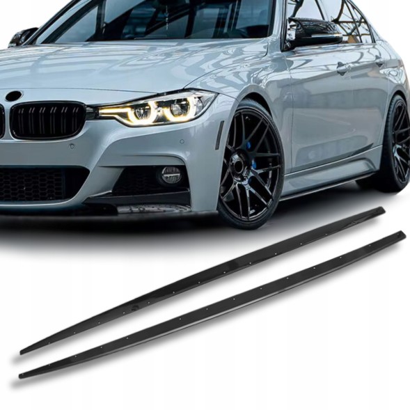 Китай Dokładki boczne BMW F30 F31 Накладки на пороги BMW F30 F31 Black Piano, бічні спідниці порогів