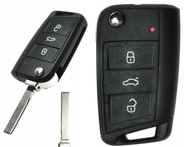 Китай Pilot Volkswagen Polo 2014 - 2017 Volkswagen Tiguan 2016 - 2019 Volkswagen T-Roc 2017+ MEGAMOS AES 434MHz HU162T ASK Scyzoryk 3-przyciski VOLKSWAGEN ПОЛО TIGUAN КЛЮЧ ПУЛЬТ ДИСТАНЦІЙНОГО КЕРУВАННЯ З ЕЛЕКТРОНІКОЮ