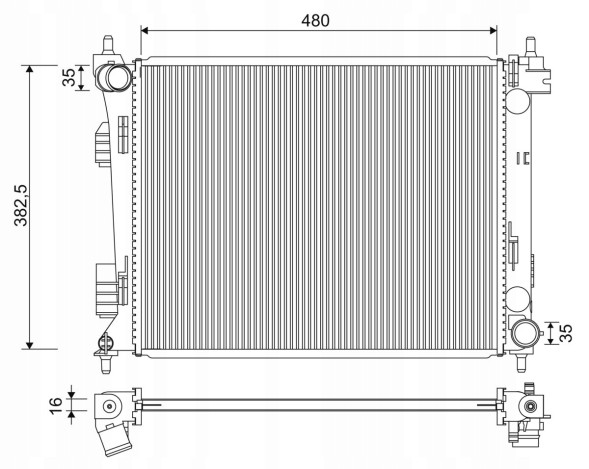 Valeo 701347 Радіатор, система охолодження двигуна valeo 701347