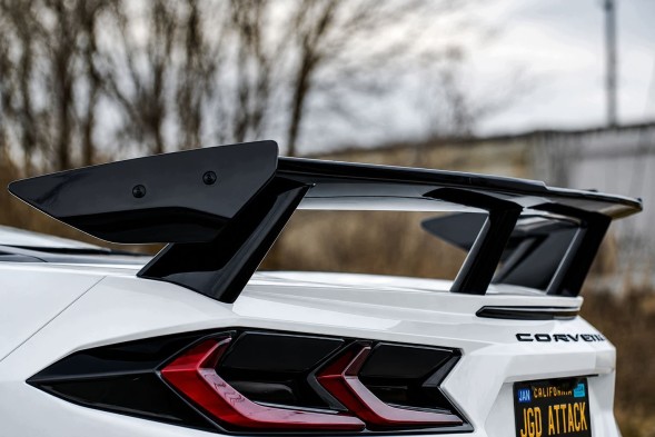 JGD ATTACK JGD-CORVC8-RSCFM Високий спойлер PREMIUM Carbon Flash Metallic для CORVETTE 2020-2026 C8 STINGRAY
