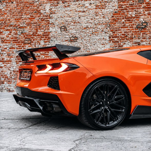 JGD ATTACK JGD-CORVC8-RSCFM Високий спойлер PREMIUM Carbon Flash Metallic для CORVETTE 2020-2026 C8 STINGRAY