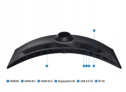 Китай WEW-SC-AB-UPSAM049XSG950E Монітор Samsung Odyssey G9 G95C 49" DQHD 240 Гц 1 мс VA Вигнутий 2xHDMI