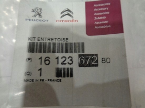 Peugeot OE 1612367280 VIVARO JUMPY 4 EXPERT 4 КОМПЛЕКТ ДИСТАНЦІЙНИХ ПІДКЛАДОК ФАРКОПА 161236728
