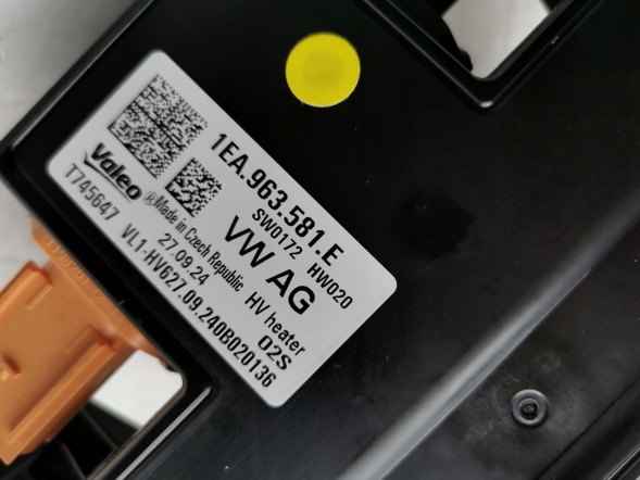Volkswagen OE 1EA963581E, DWP532687 Нагрівальний елемент, нагрівач VW ID.4 ID.5 1EA963581E Новий оригінал