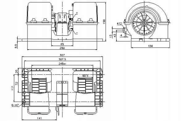 Nissens 87132 NIS/GIFT Вентилятор 24v volvo fh fh 12 fh 16 fm fm 12 fm 9 fm
