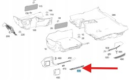 Mercedes-Benz OE ЛІВА НАКЛАДКА ПОРОГУ ДВЕРЕЙ MERCEDES CLS W257 OEM/OE A2576802101