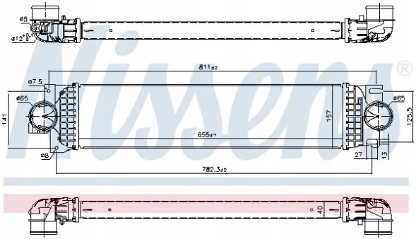 Nissens 961236 Перезарядний охолоджувач повітря ford mondeo v