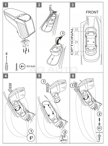Rati V00410 Підлокітник для Toyota GT86, 2012- , Armster2 Grey-Titan