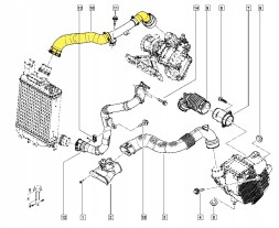 Proparts Krawczyk PP 01 0770 RURA WĄŻ PRZEWÓD TURBO INTERCOOLERA DACIA DOKKER DUSTER LODGY RENAULT ARKANA CAPTUR DUSTER EXPRESS KAPTUR 1.3 Tce 144607725R 14 46 077 25R ТРУБКА ШЛАНГ ТУРБО ІНТЕРКУЛЕРА DACIA RENAULT 1.3 Tce 144607725R + ШЛАНГ ТУРБО ІНТЕРКУЛЕ