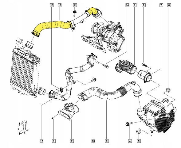 Proparts Krawczyk PP 01 0770 RURA WĄŻ PRZEWÓD TURBO INTERCOOLERA DACIA DOKKER DUSTER LODGY RENAULT ARKANA CAPTUR DUSTER EXPRESS KAPTUR 1.3 Tce 144607725R 14 46 077 25R ТРУБКА ШЛАНГ ТУРБО ІНТЕРКУЛЕРА DACIA RENAULT 1.3 Tce 144607725R + ШЛАНГ ТУРБО ІНТЕРКУЛЕ