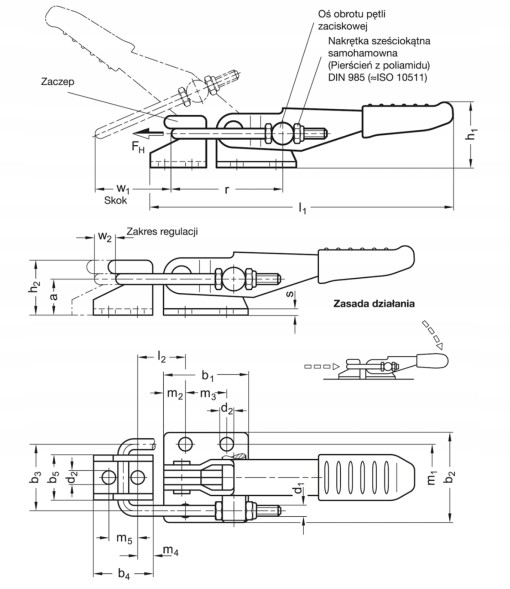 Китай Застібка GN 851-320-T2-NI - нержавіюча сталь