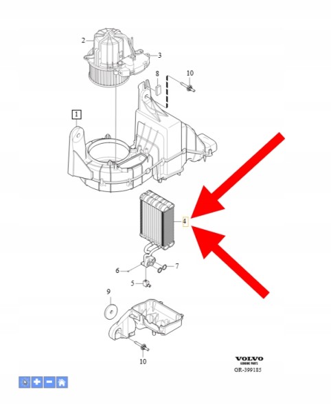 Volvo OE ВИПАРНИК КОНДИЦІОНЕРА VOLVO XC90 2016- OEM/OE 31449329