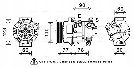 AVA Quality cooling TOAK584 Компресор, кондиціонер ava quality cooling toak584
