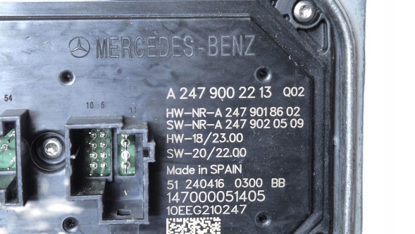 Mercedes-Benz OE PRZETWORNICA MERCEDES W118 W177 W243 W247 Інвертор модуль світлодіодні лампи mercedes w118 w177 w247 oe a2479002213 новий !!