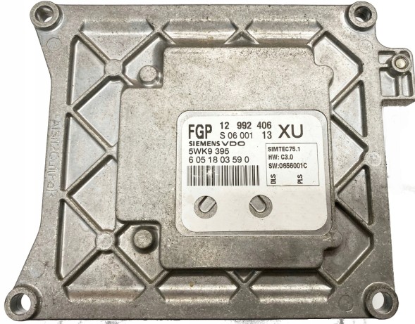 Siemens ECU OPEL ZAFIRA B 1.8 12992406 5WK9395 +PIN.SERWIS КОМП'ЮТЕР ECU OPEL ZAFIRA B 1.8 12992406 5WK9395 +PIN