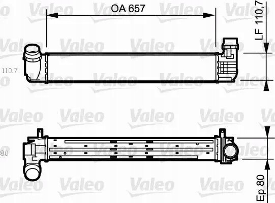 Valeo 818870 Охолоджувач повітря інтеркулер 818870 valeo