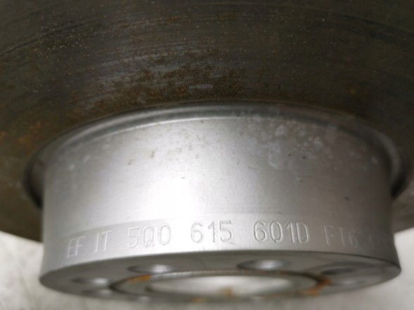 Volkswagen OE 5Q0615601D, DWP537653OE Гальмівні диски задні Audi A1 8X 5Q0615601D Новий оригінал