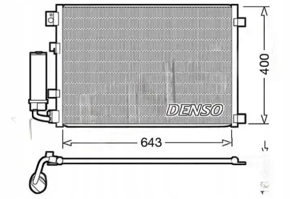 Denso DCN46002 Конденсатор радіатора кондиціонування повітря dcn46002 denso