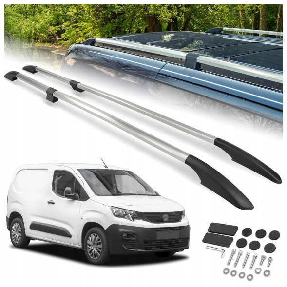 CHROMEMASTER OM-RR-D0034LG-004 Поздовжні рейлінги багажника для PEUGEOT PARTNER III 2018- LONG | ДОВГИЙ