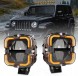 CAR LED-4.5-90W-Amber LED Галогенні Робочі Фари Offroad 4 дюйми 65W 2 шт. Jeep Wrangler з Гомологацією E24