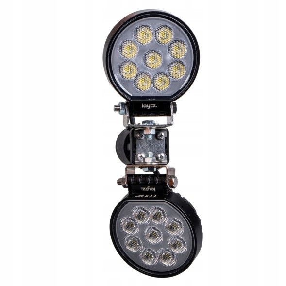 Mizar 66322 4x Робоча LED- фара 12V 24V 36 світлодіодів 3600 лм кругла + кріплення на трубу Комплект