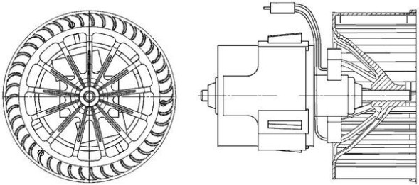 Mahle AB 30 000P Вентилятор салону mahle ab 30 000p