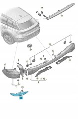 Audi OE НОВЕ ОРИГІНАЛЬНЕ AUDI 85H945701 ЗАДНІЙ СВІТЛОДІОДНИЙ ПРОТИМАНГЛОВИЙ.