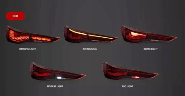 VLAND 20D3910E mhm Комплект задніх ліхтарів Vland Full Led Neon Oled Tuning Bmw 4 g22 g23 g26 g82 20-