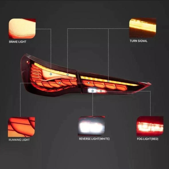 VLAND 20D3910E mhm Комплект задніх ліхтарів Vland Full Led Neon Oled Tuning Bmw 4 g22 g23 g26 g82 20-