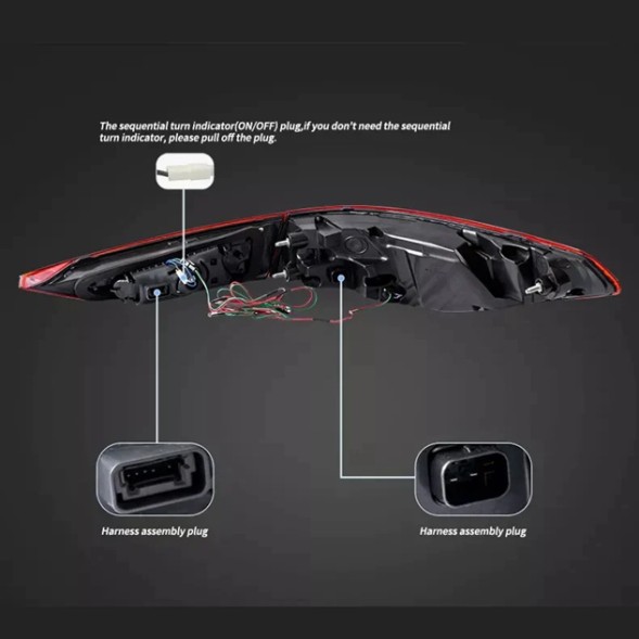 VLAND 20D3910E mhm Комплект задніх ліхтарів Vland Full Led Neon Oled Tuning Bmw 4 g22 g23 g26 g82 20-