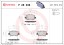 P28038 BREMBO Комплект гальмівних колодок з 4 шт дисків