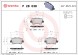 P28038 BREMBO Комплект гальмівних колодок з 4 шт дисків
