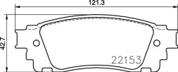 P83166 BREMBO Комплект гальмівних колодок з 4 шт дисків
