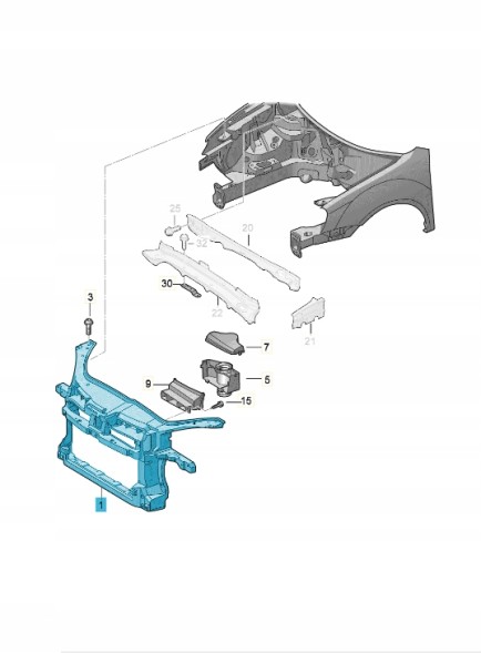 Volkswagen OE 1K0805588S Передня панель ASO VW