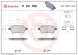 P23105 BREMBO Комплект гальмівних колодок з 4 шт дисків