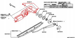 Subaru OE 86511AE060 ДВИГУН МОТОР СТЕКЛООЧИЩУВАЧ МЕХАНІЗМ ЗАДНИЙ SUBARU LEGACY OUTBACK 97-03