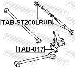 TAB ST200LRUB FEBEST САЙЛЕНТБЛОК ЗАДНЬОЇ ПОПЕРЕЧНОЇ ТЯГИ