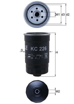 KC226 MAHLE ORIGINAL Фільтр палива